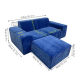 L-Shaped Small Modular Sectional Sofa